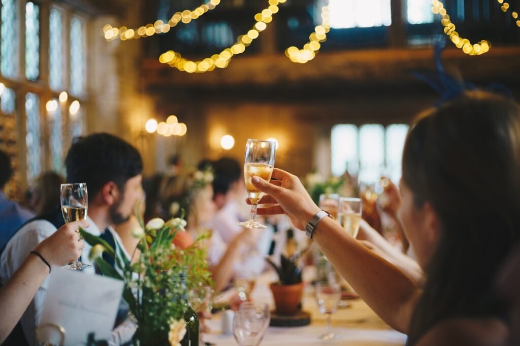Guests celebrating at an event